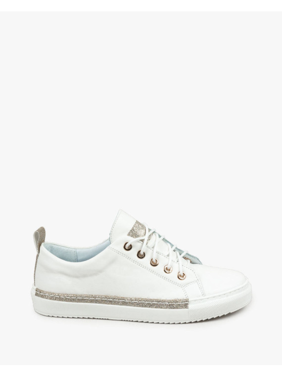 Białe trampki damskie skórzane