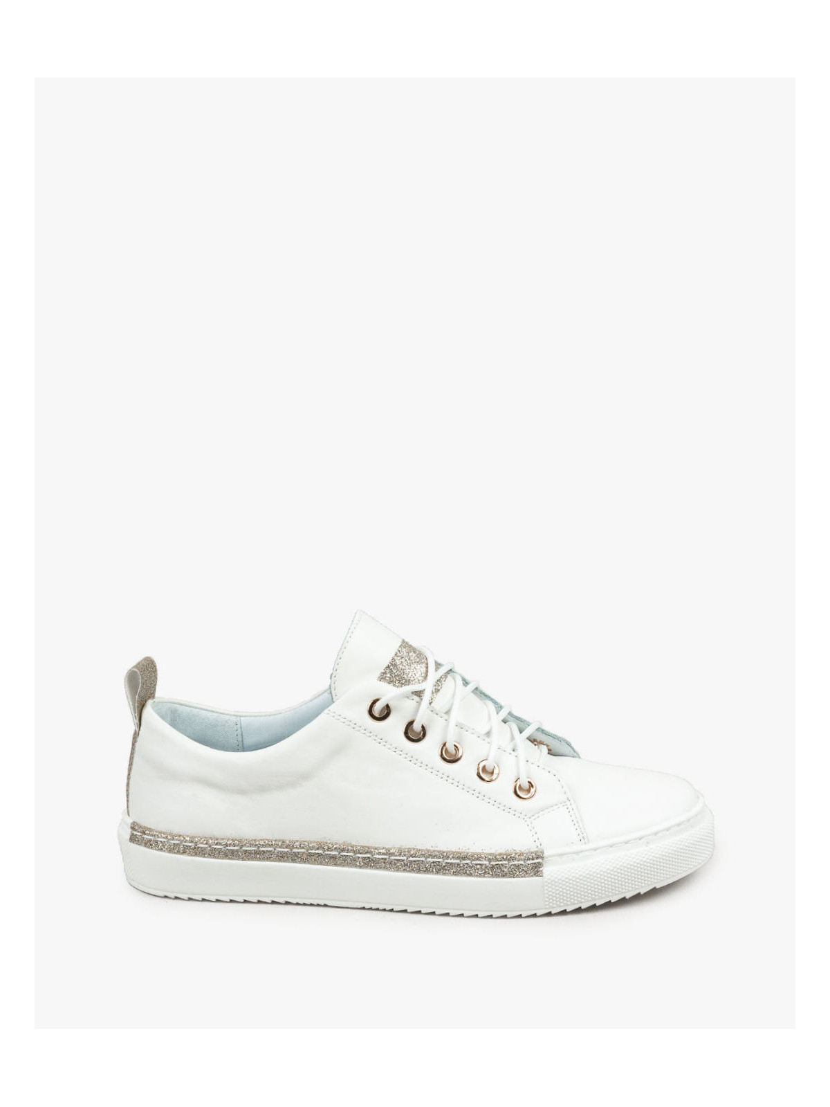 Białe trampki damskie skórzane