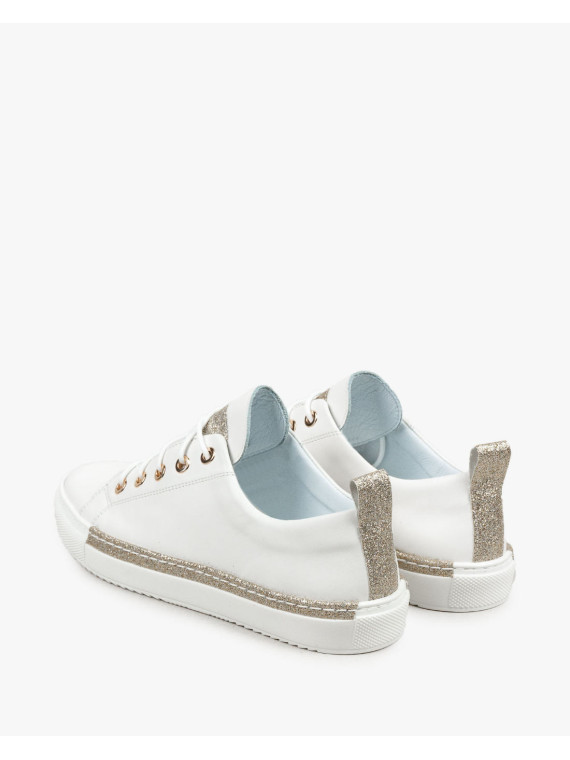 Białe trampki damskie skórzane