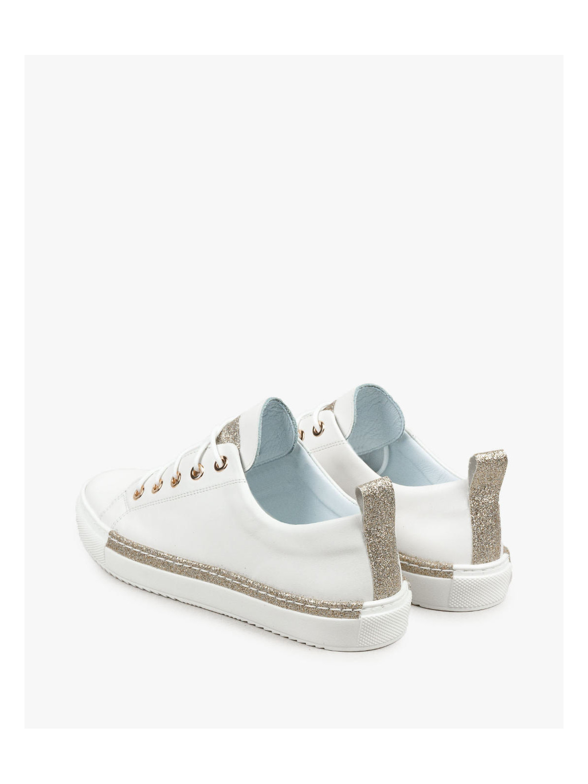 Białe trampki damskie skórzane