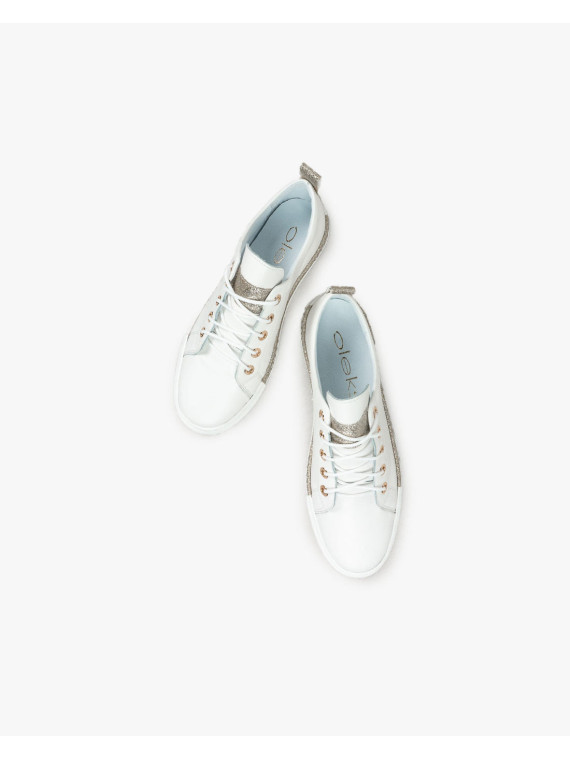 Białe trampki damskie skórzane