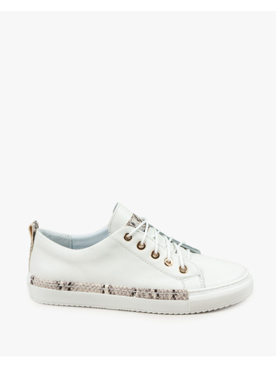 Białe trampki damskie skórzane