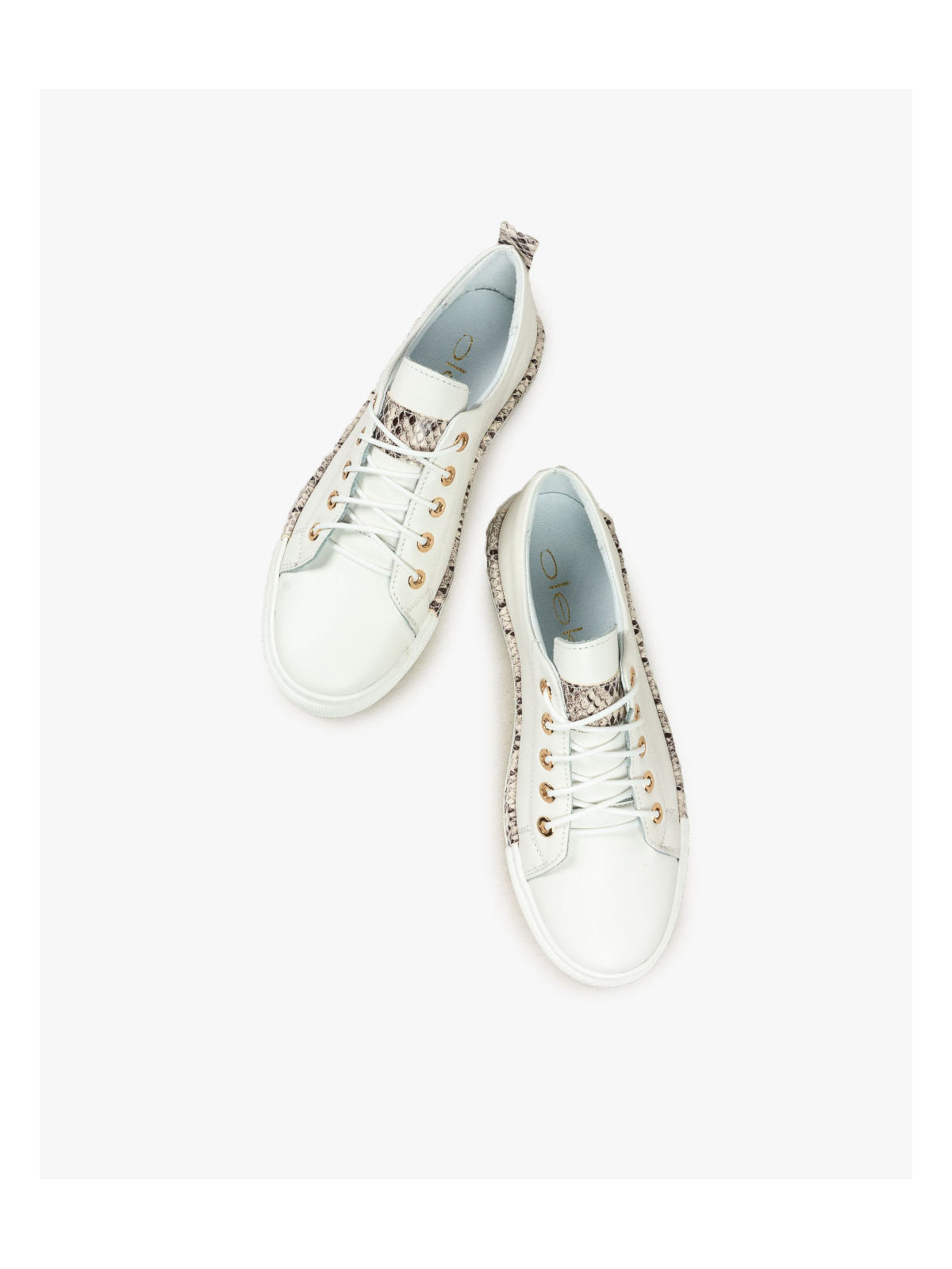 Białe trampki damskie skórzane