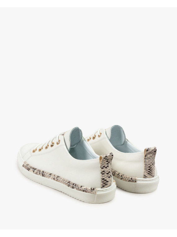 Białe trampki damskie skórzane