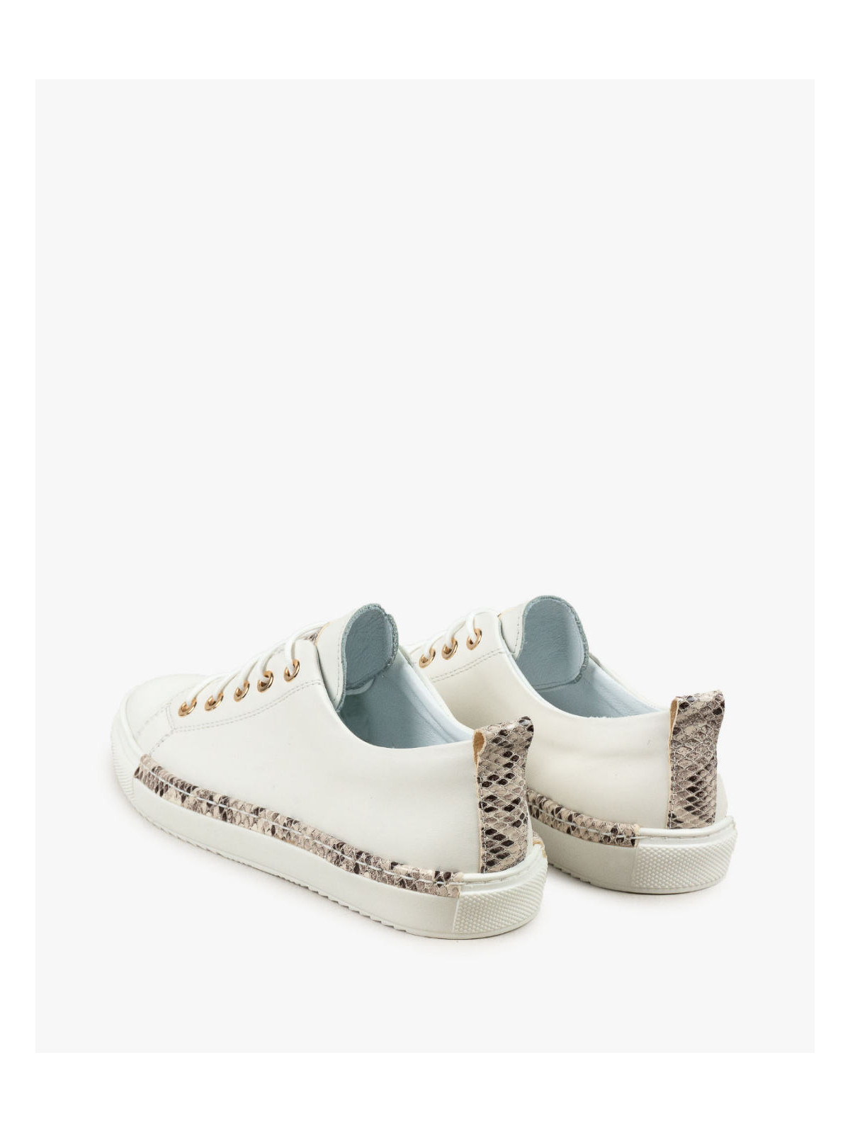 Białe trampki damskie skórzane