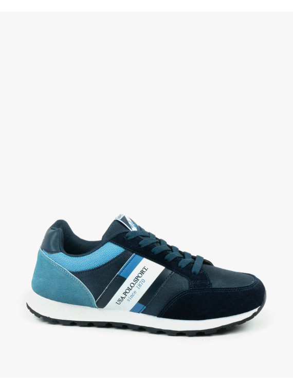 Niebieskie półbuty męskie skórzane