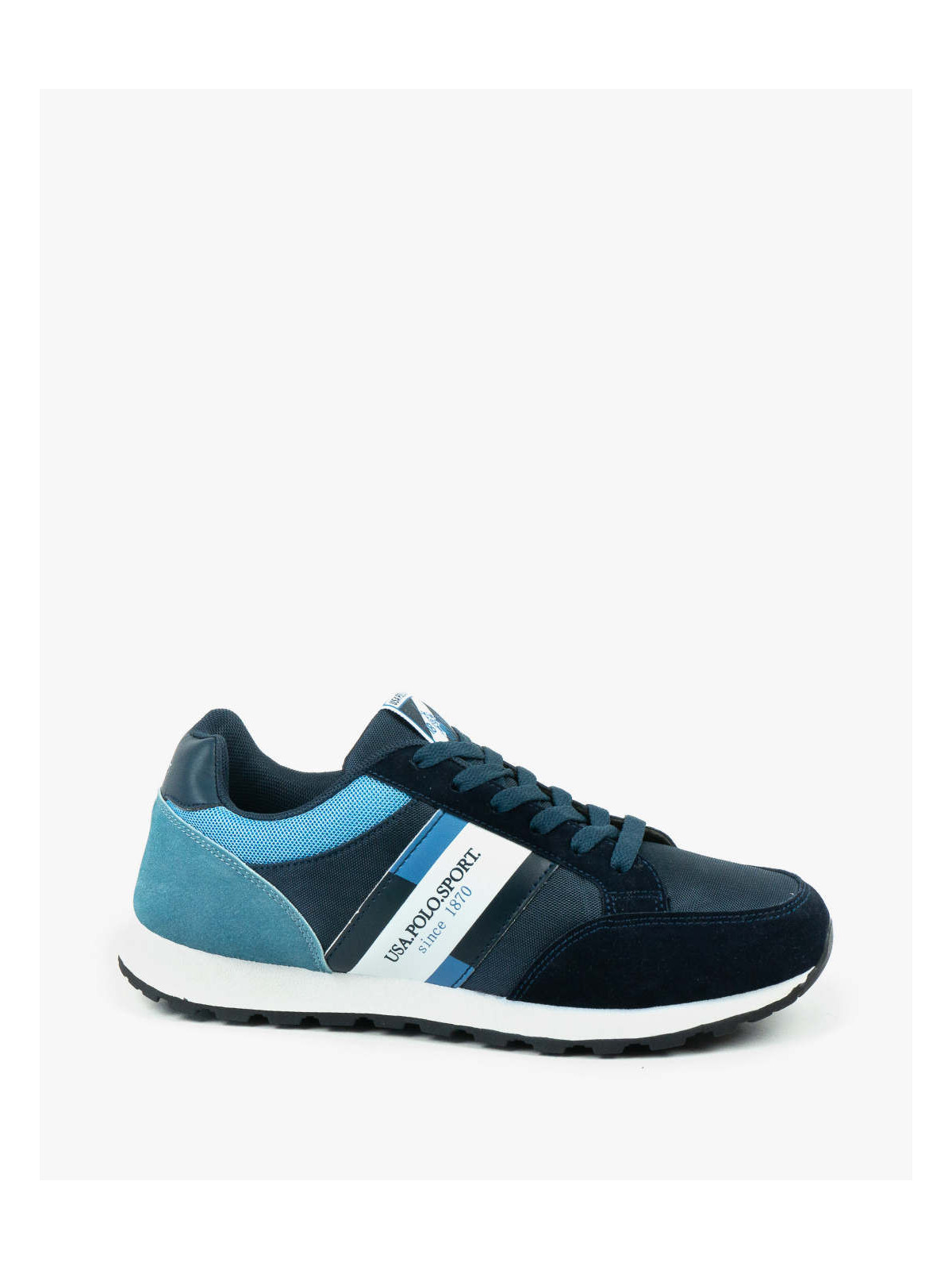 Niebieskie półbuty męskie skórzane