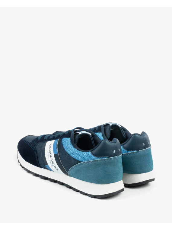 Niebieskie półbuty męskie skórzane