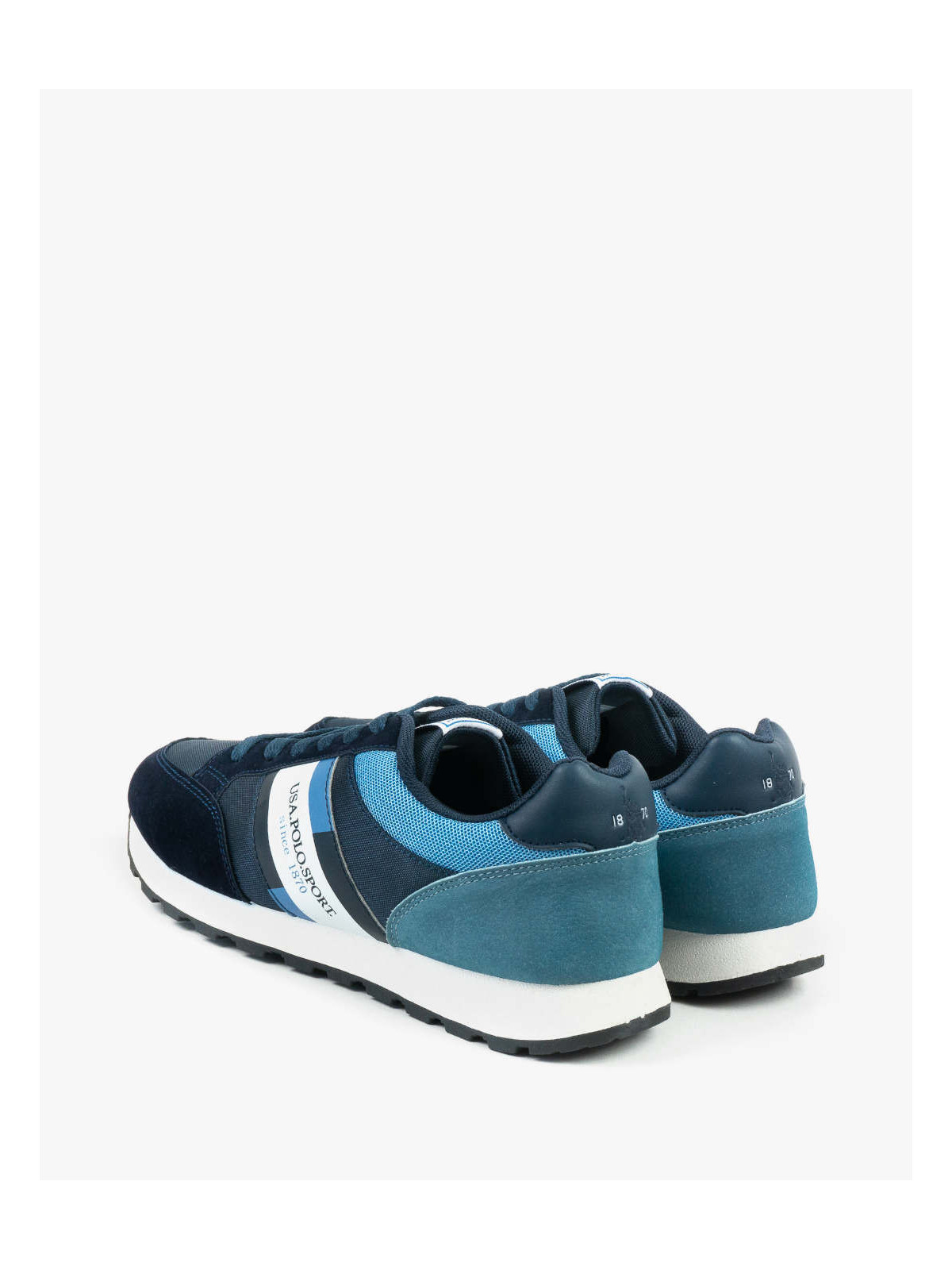 Niebieskie półbuty męskie skórzane