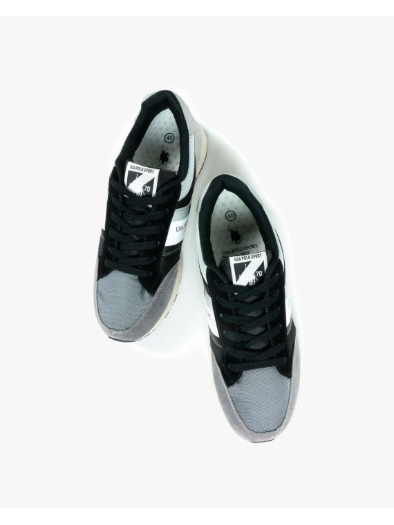 Szare półbuty męskie skórzane