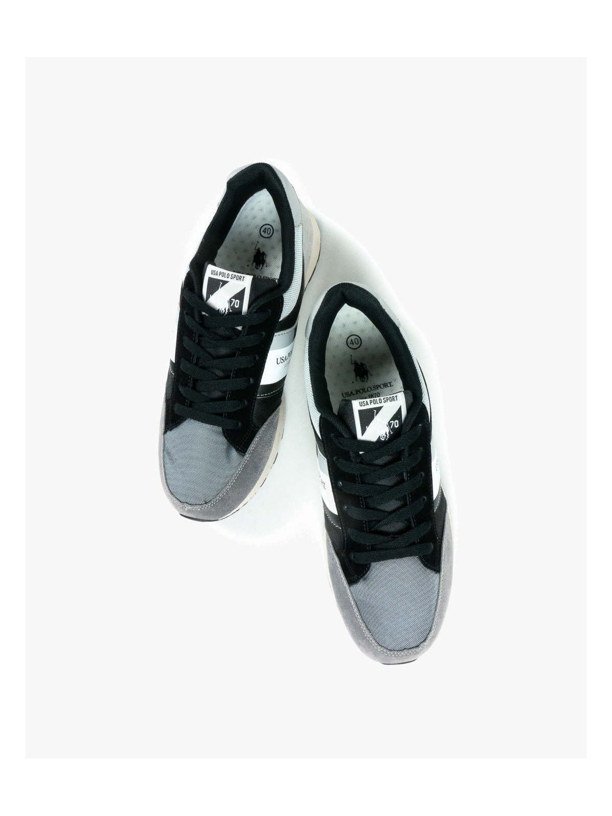 Szare półbuty męskie skórzane