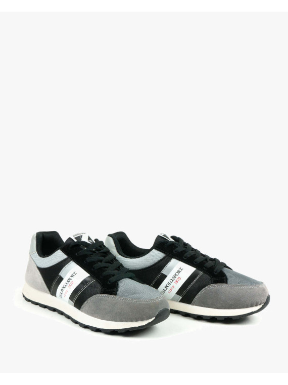 Szare półbuty męskie skórzane