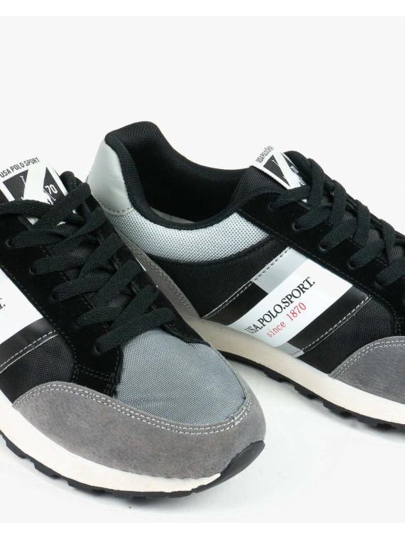 Szare półbuty męskie skórzane