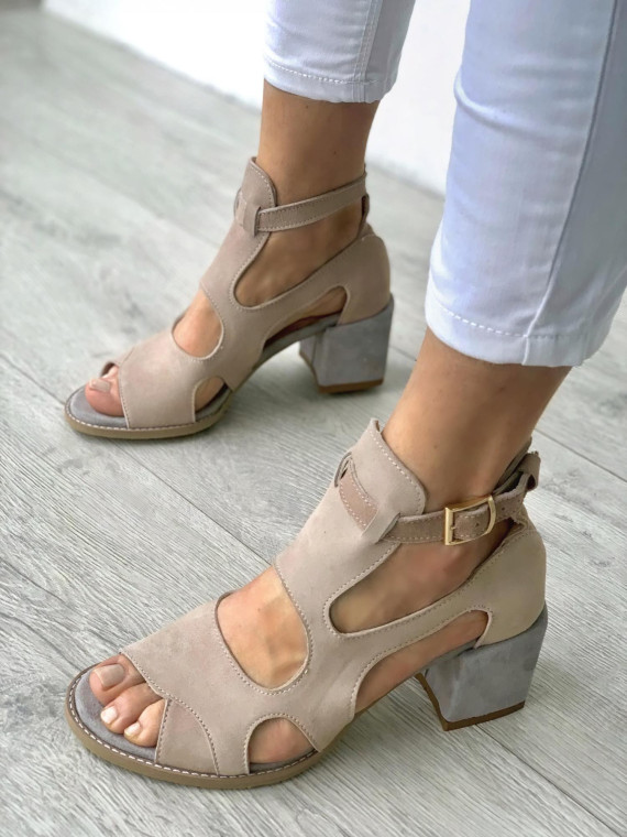 Sandały damskie skórzane