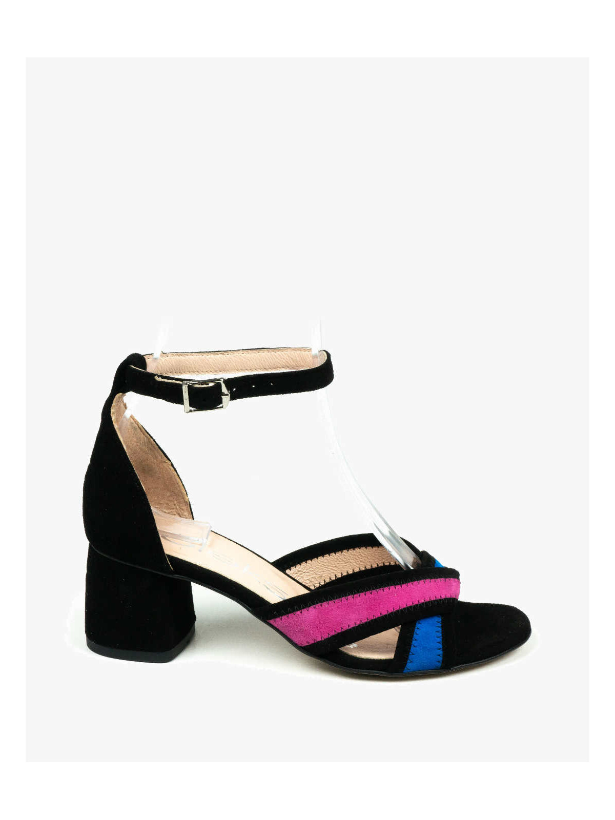 Czarne sandały damskie skórzane