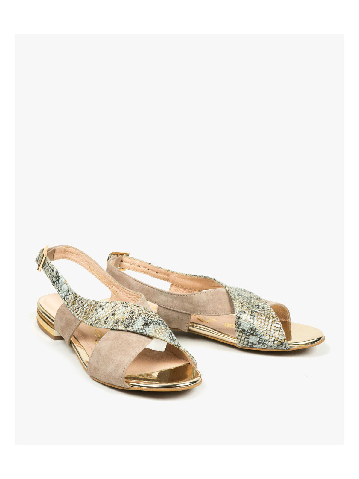 Sandały damskie skórzane