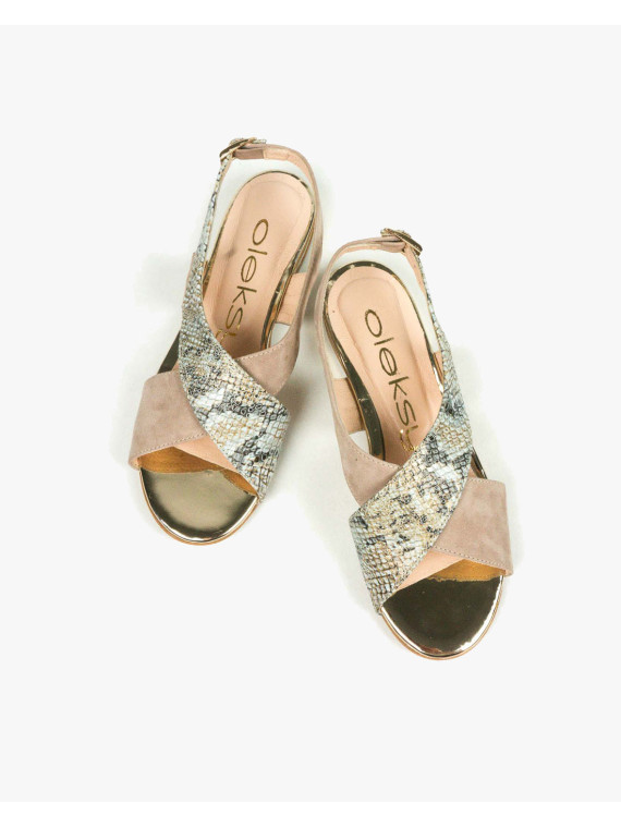 Sandały damskie skórzane