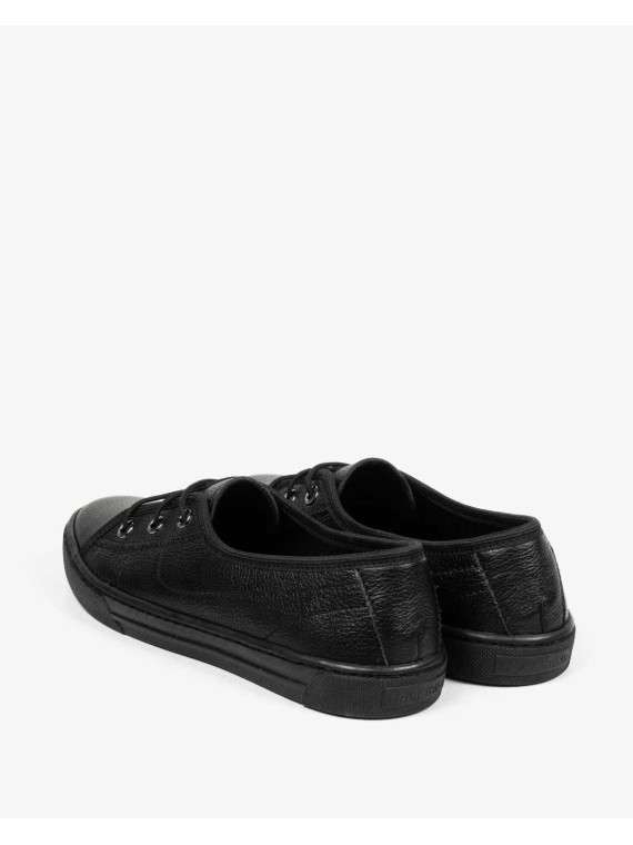 Czarne trampki damskie skórzane