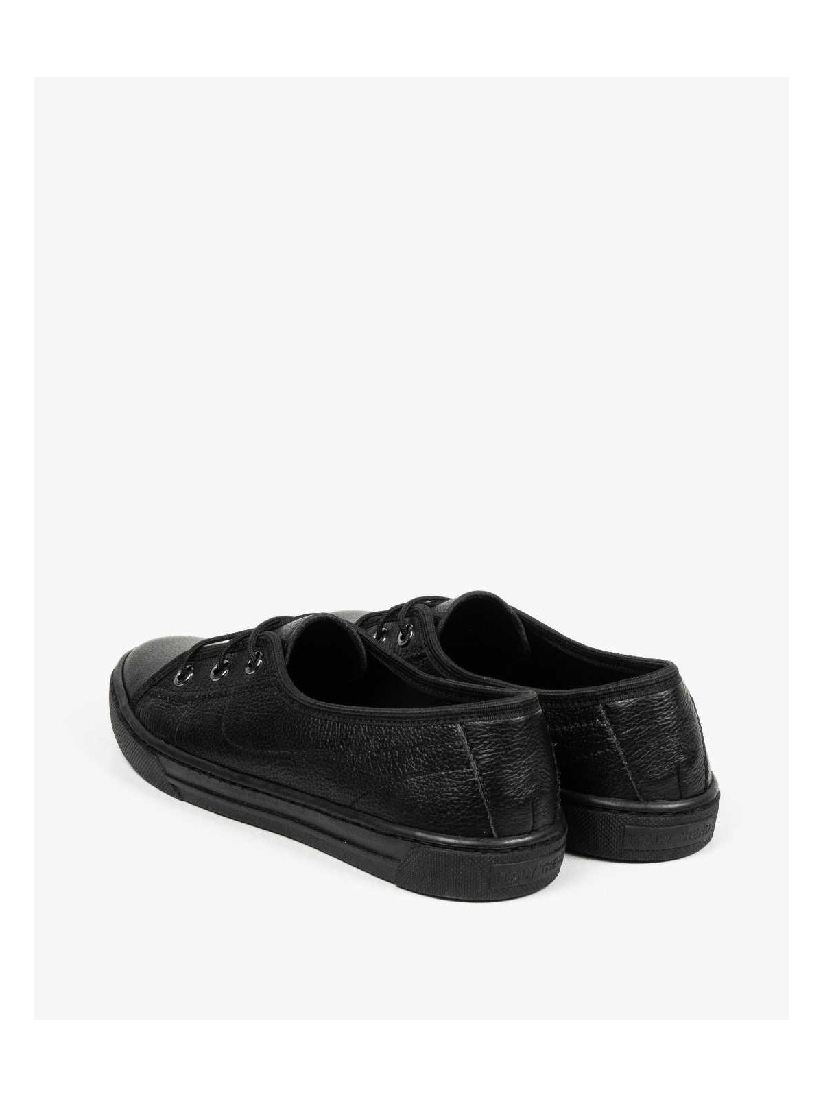 Czarne trampki damskie skórzane