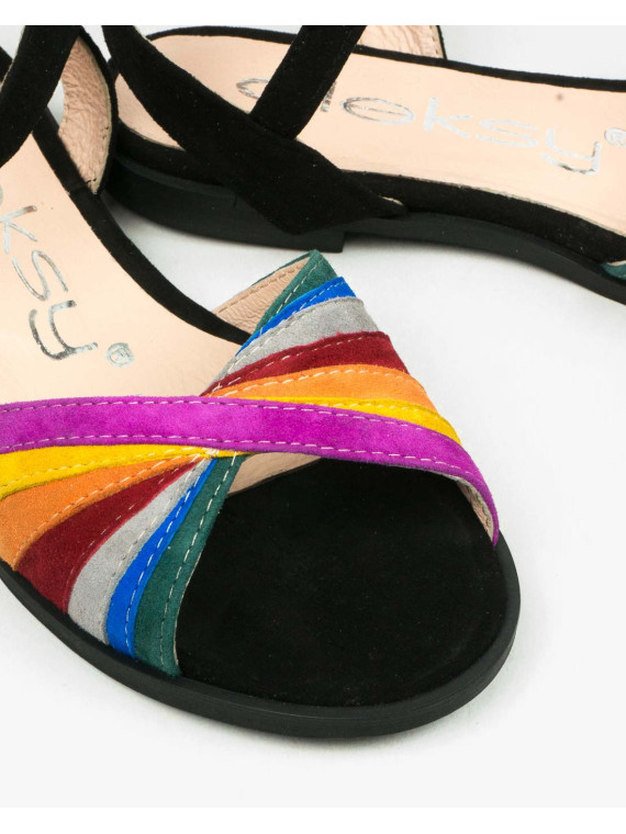 Sandały damskie skórzane