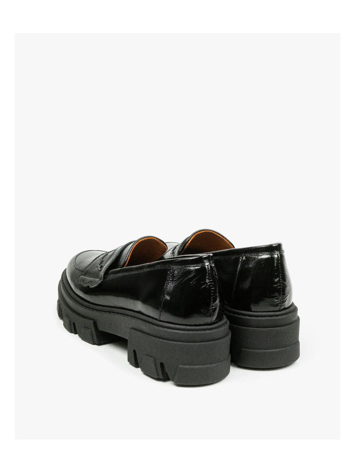 Czarne półbuty damskie skórzane