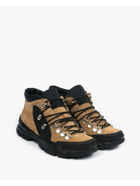 Beżowe adidasy damskie skórzane