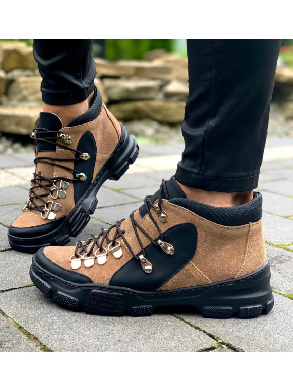 Beżowe adidasy damskie skórzane