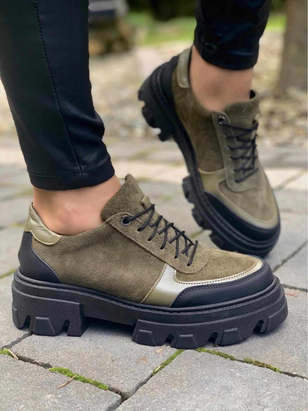 Traperki damskie skórzane