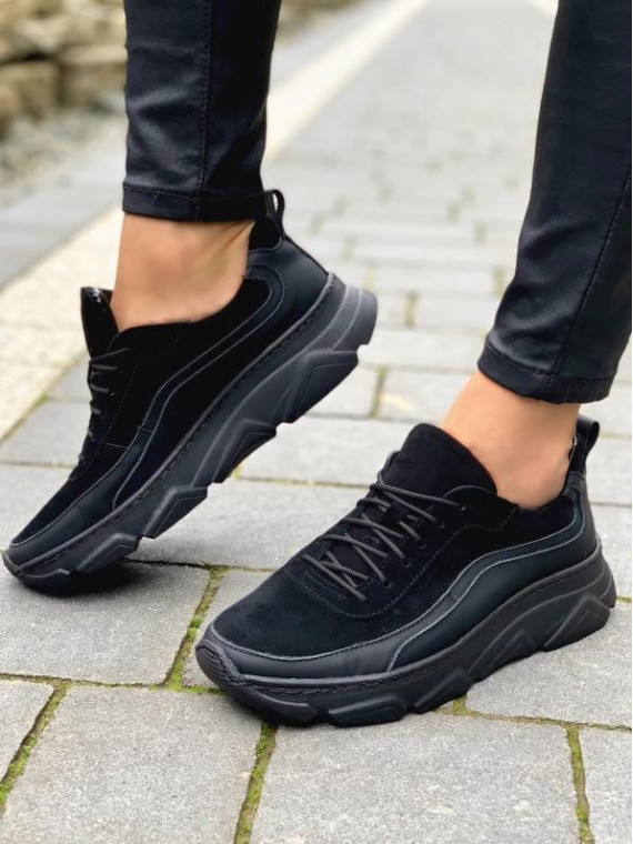 Czarne adidasy damskie skórzane