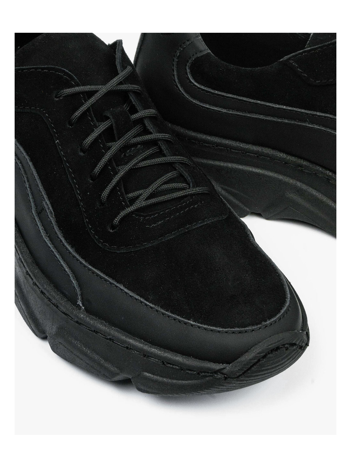 Czarne adidasy damskie skórzane