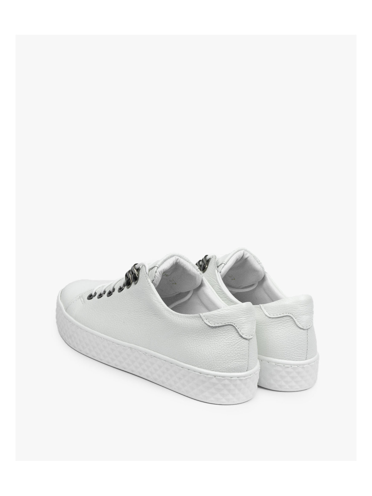 Białe trampki damskie skórzane