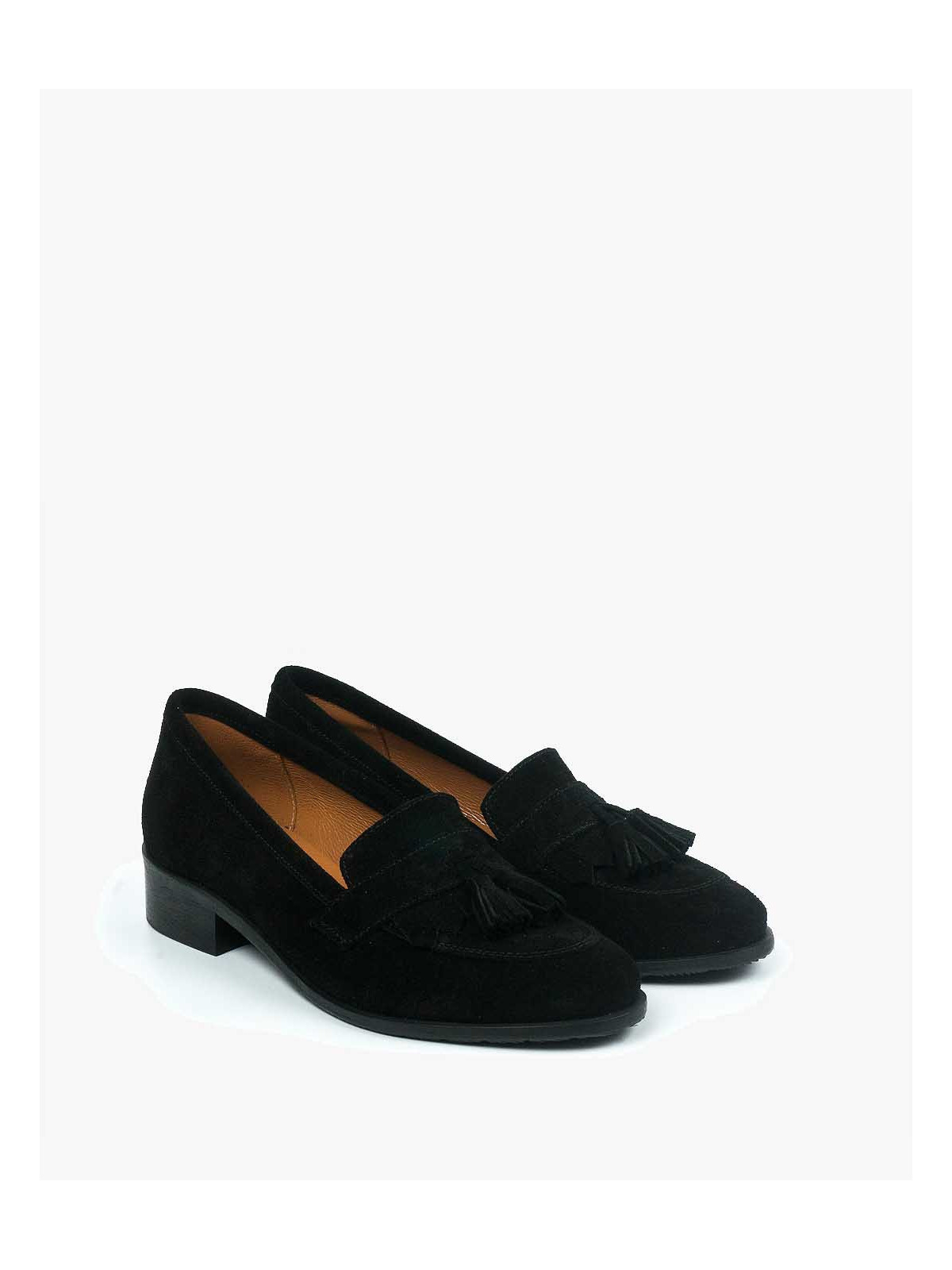 Czarne mokasyny damskie skórzane