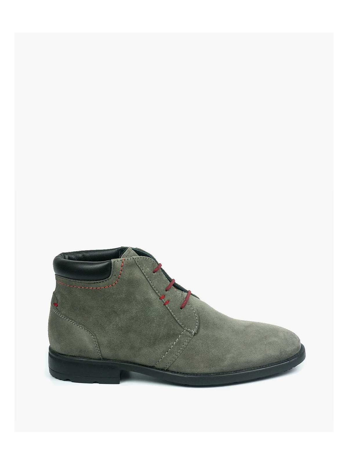 Szare botki męskie skórzane