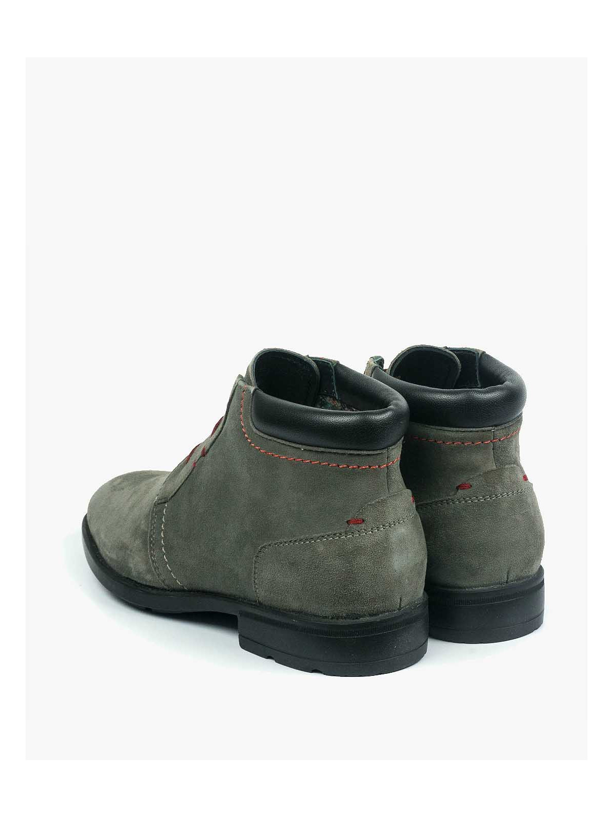 Szare botki męskie skórzane