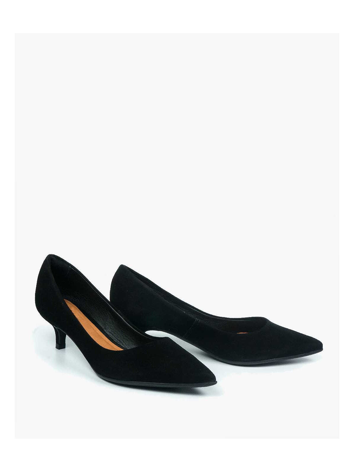 Czarne czółenka damskie skórzane