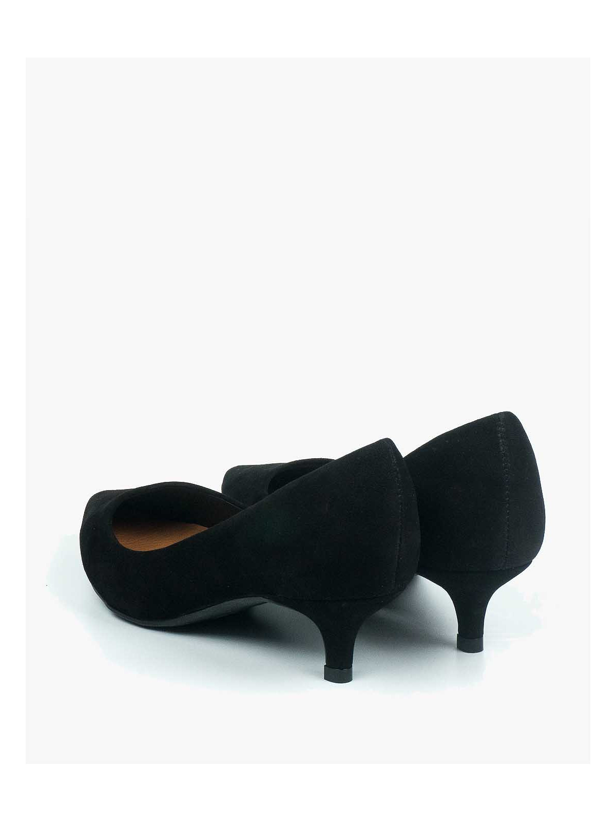 Czarne czółenka damskie skórzane