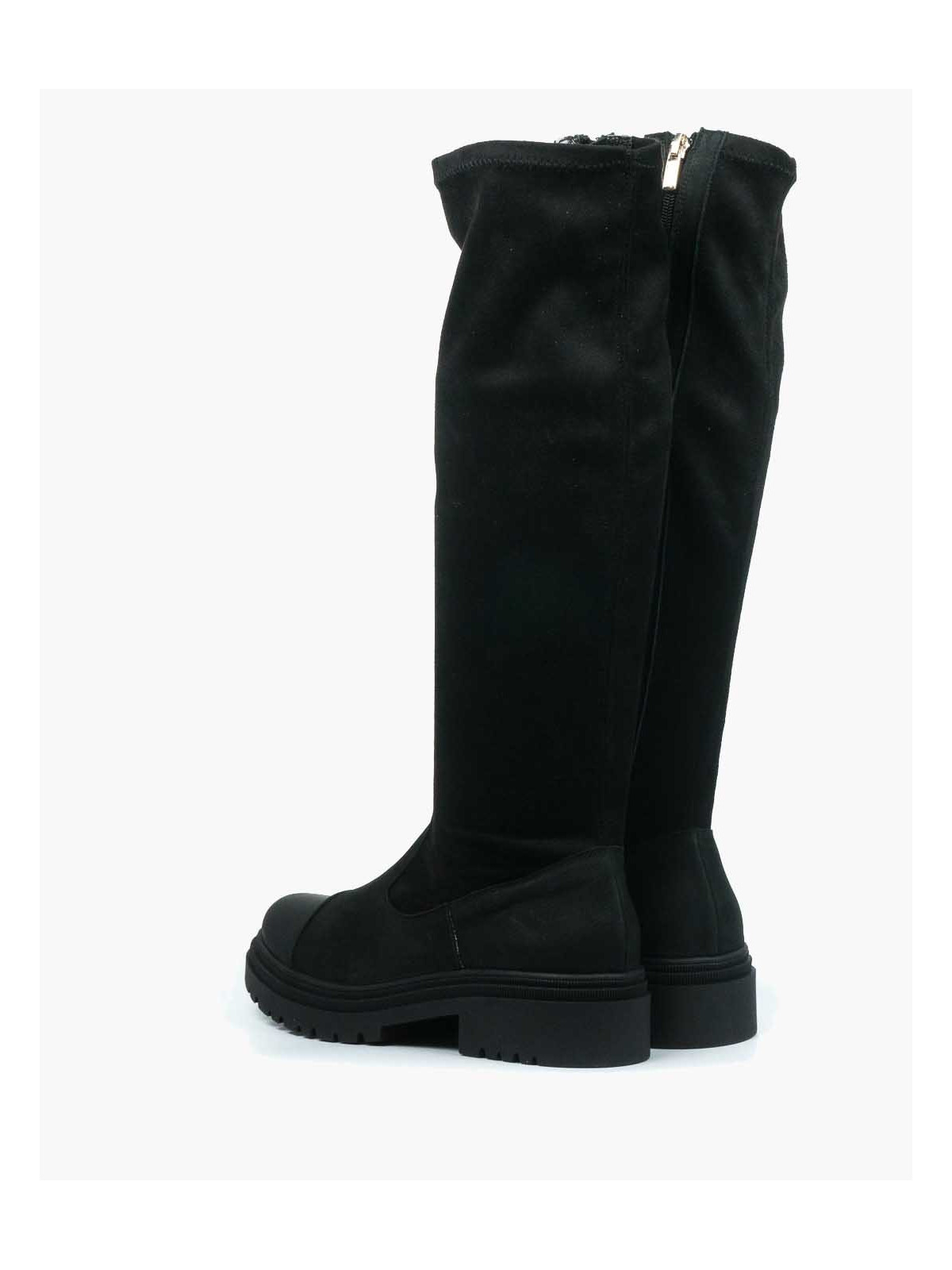 Czarne kozaki damskie skórzane