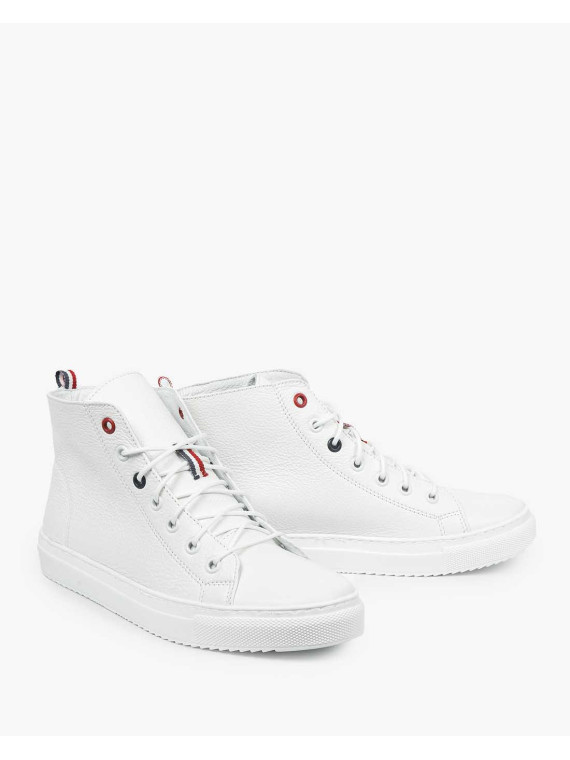 Białe trampki damskie skórzane