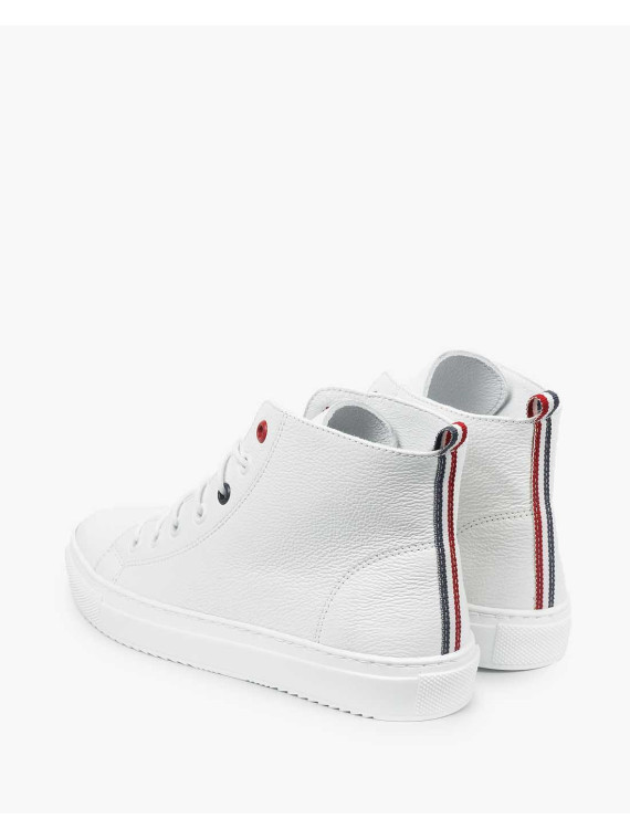 Białe trampki damskie skórzane