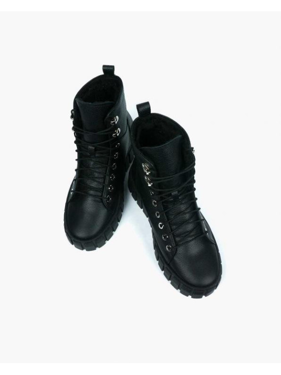 Czarne trampki damskie skórzane
