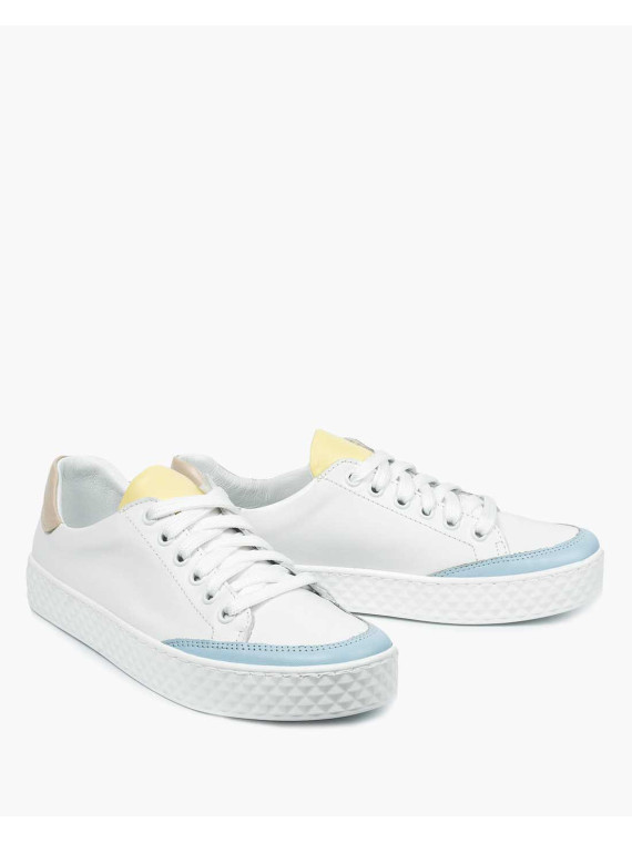 Białe trampki damskie skórzane