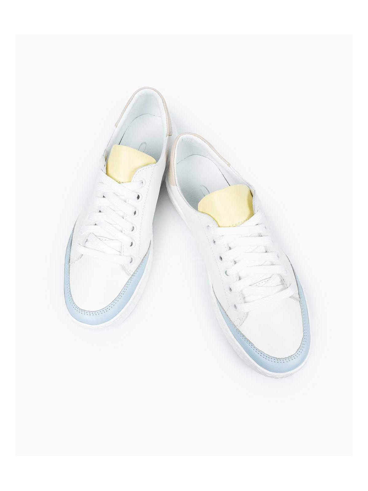 Białe trampki damskie skórzane