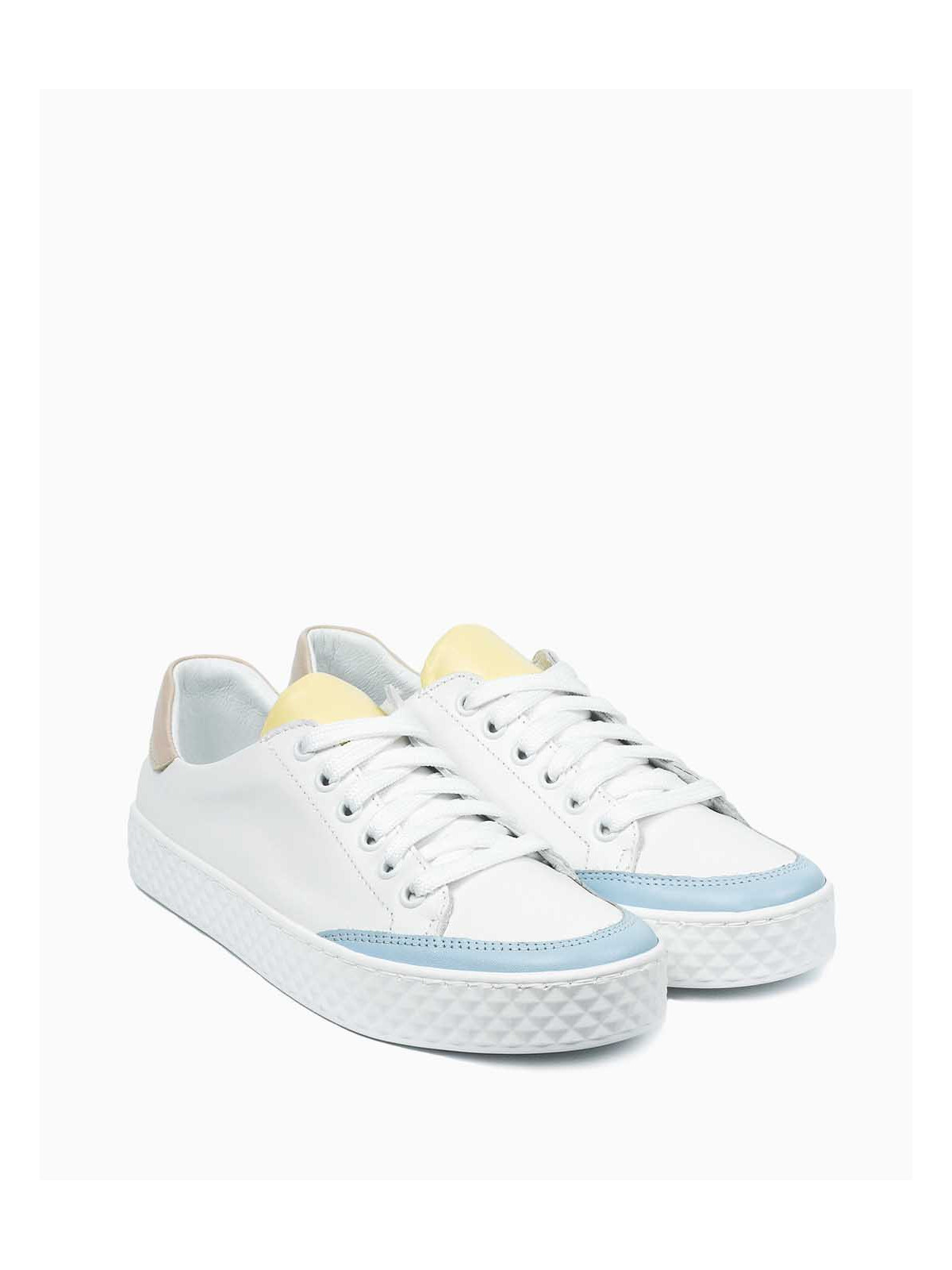 Białe trampki damskie skórzane