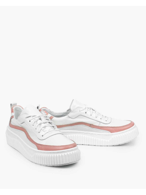 Białe trampki damskie skórzane