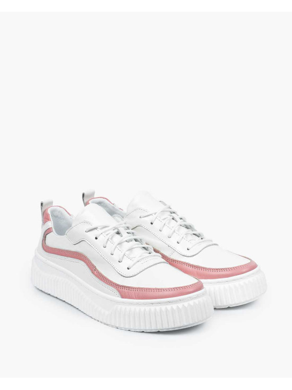 Białe trampki damskie skórzane