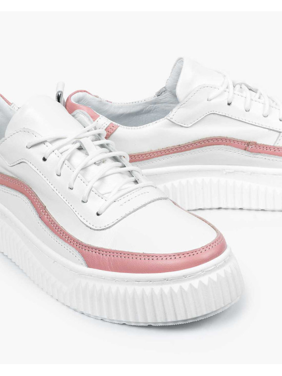 Białe trampki damskie skórzane