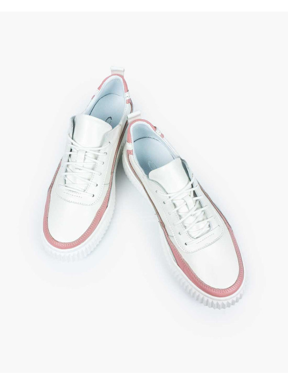 Białe trampki damskie skórzane