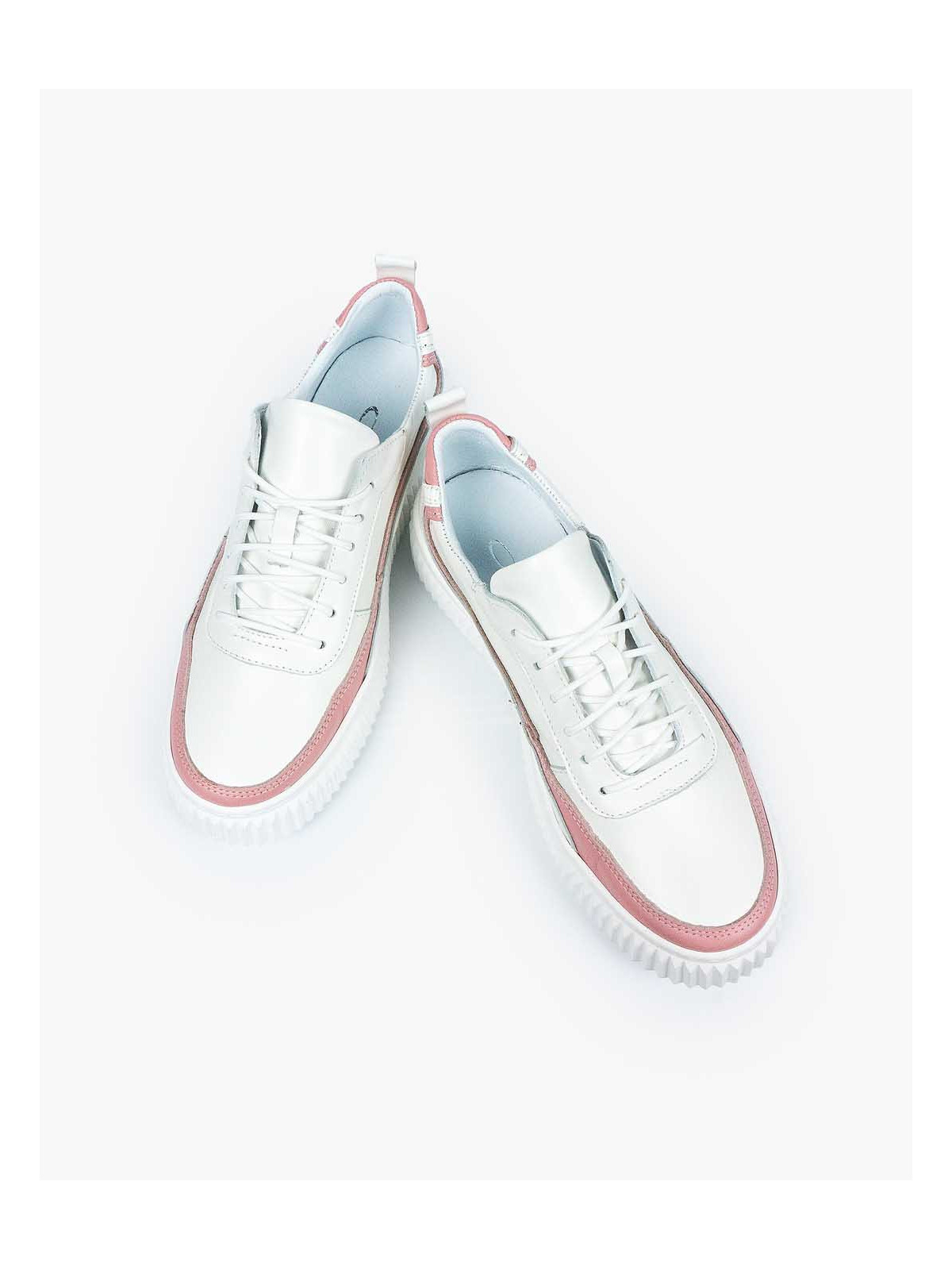 Białe trampki damskie skórzane