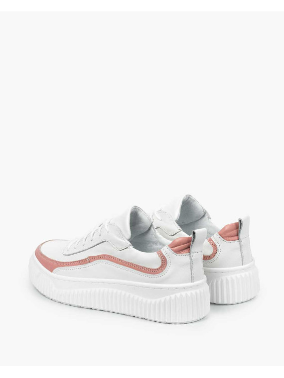 Białe trampki damskie skórzane