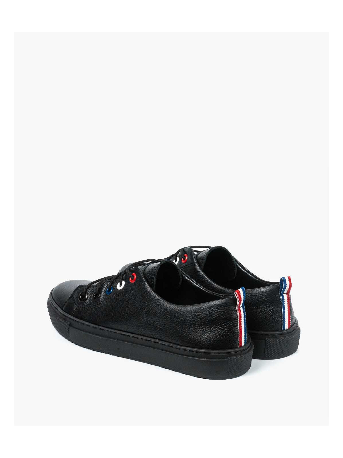 Czarne trampki damskie skórzane